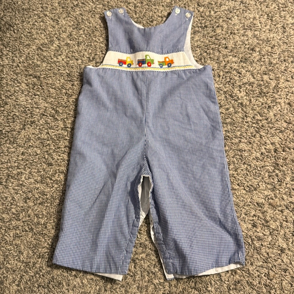 Petit Bebe smocked gingham jumpsuit